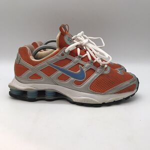 Nike Air Zoom Shox 2:45 Running Shoe Women's  7 Orange Blue Mesh Low Top Lace Up